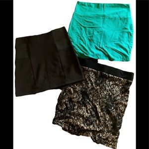 Bodycon skirt lot of 3 lace elastic